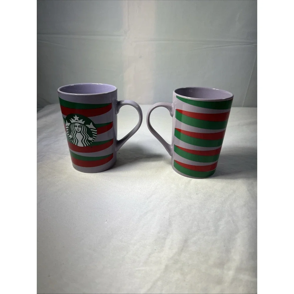 2 Starbucks Festive Holiday Christmas Coffee Tea Cups Mugs 2020 Purple Green Red